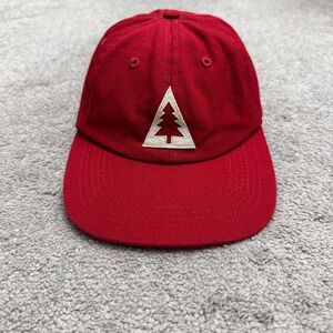 The Landmark Project Pine Tree Adjustable Hat Cap Mens OSFA Red Cotton Outdoor
